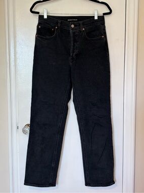 Denim Forum Black Straight-Leg Jeans